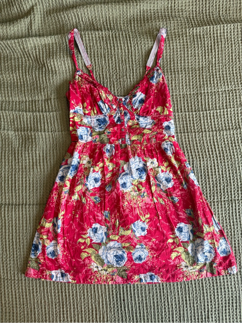 Abercrombie & Fitch Red Floral Sundress Size Large